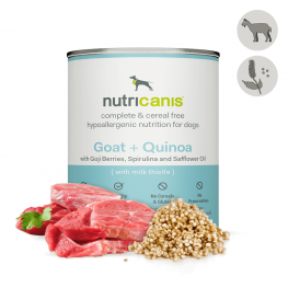 Adult wet dog food: 800g Goat + Quinoa with milk thistle